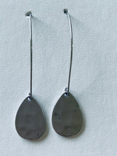 Load image into Gallery viewer, Beaten Tear Drop Earrings (gold available)