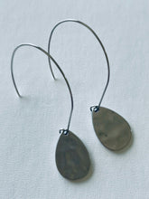 Load image into Gallery viewer, Beaten Tear Drop Earrings (gold available)