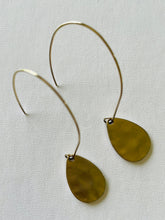 Load image into Gallery viewer, Beaten Tear Drop Earrings (gold available)