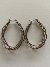 Load image into Gallery viewer, Rose Gold Woven Hoop Earrings
