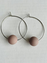 Load image into Gallery viewer, Circle with Ball Drop Earrings (lots of colours)

