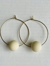 Load image into Gallery viewer, Circle with Ball Drop Earrings (lots of colours)
