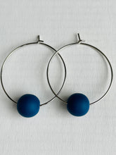 Load image into Gallery viewer, Circle with Ball Drop Earrings (lots of colours)
