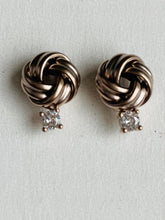 Load image into Gallery viewer, Knot &amp; Clear Crystal Earrings (check out other colours)
