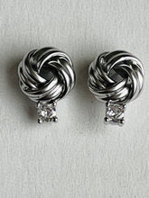 Load image into Gallery viewer, Knot &amp; Clear Crystal Earrings (check out other colours)
