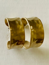 Load image into Gallery viewer, Beaten Metal Hoop Earrings
