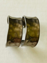 Load image into Gallery viewer, Beaten Metal Hoop Earrings
