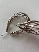 Load image into Gallery viewer, Rose Gold Woven Hoop Earrings
