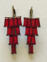 Load image into Gallery viewer, Crystal Ridged Triangle Earrings (3 options)
