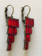 Load image into Gallery viewer, Crystal Ridged Triangle Earrings (3 options)
