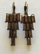 Load image into Gallery viewer, Crystal Ridged Triangle Earrings (3 options)
