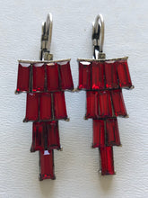 Load image into Gallery viewer, Crystal Ridged Triangle Earrings (3 options)
