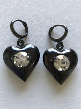 Load image into Gallery viewer, Crystal Heart Earrings (2 colour options)
