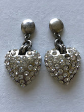 Load image into Gallery viewer, Crystal Heart Drop Earrings
