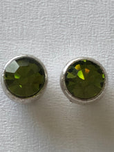 Load image into Gallery viewer, Olive Crystal Stud Earrings
