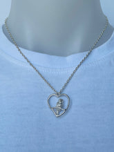 Load image into Gallery viewer, Owl Heart Necklace (gold, silver or copper)
