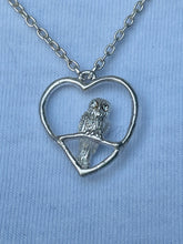 Load image into Gallery viewer, Owl Heart Necklace (gold, silver or copper)

