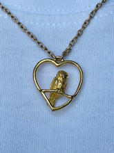 Load image into Gallery viewer, Owl Heart Necklace (gold, silver or copper)
