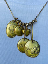 Load image into Gallery viewer, Peace &amp; Love Necklace (gold, silver or copper)
