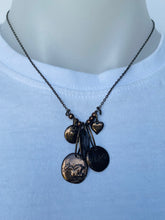 Load image into Gallery viewer, Peace &amp; Love Necklace (gold, silver or copper)
