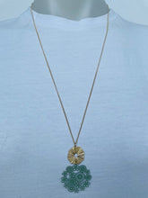 Load image into Gallery viewer, Floral &amp; Ring Necklace (lots of colours available)
