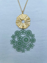 Load image into Gallery viewer, Floral &amp; Ring Necklace (lots of colours available)
