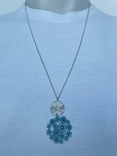 Load image into Gallery viewer, Floral &amp; Ring Necklace (lots of colours available)
