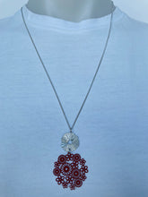 Load image into Gallery viewer, Floral &amp; Ring Necklace (lots of colours available)
