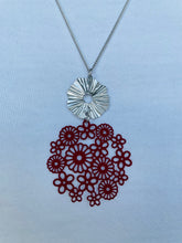 Load image into Gallery viewer, Floral &amp; Ring Necklace (lots of colours available)
