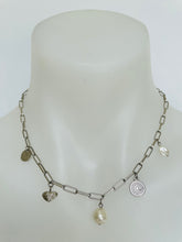 Load image into Gallery viewer, Pearl &amp; Charm Necklace (Gold or Silver)
